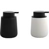MSV - Set 2 Dispenser Sapone Maonie - Nero Opaco/Bianco Opaco | 2 Dispenser Sapone Coordinati · Set Bagno Coordinato · Colori Abbinati · Facile da Pulire