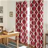 TOWN & COUNTRY EVERYDAY Exclusive Home Curtains Coppia di Pannelli oscuranti in Ferro battuto con Occhielli Superiori, Bordeaux, 52 x 84, 2 Pezzi