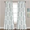 Lush Decor, Evelyn - Coppia di tende oscuranti per finestra, motivo medaglione, 241,3 x 132,1 cm + 5,1 cm, colore: blu