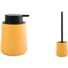 MSV - Scopino WC e Dispenser Sapone Maonie - Zafferano Opaco | Scopino WC e Dispenser Sapone · Set Bagno Coordinato · Finitura Zafferano Opaco · Facile da Pulire