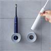 Klxsing LaLand - Portaspazzolino elettrico da bagno, montaggio a parete per doccia, salvaspazio, organizer per spazzolino da denti per bambini, decorazione da bagno (2, grigio)