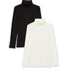 Amazon Essentials Donna Dolcevita in Maglia a Costine a Maniche Lunghe dalla vestibilità Aderente (Disponibile in Taglie Forti)