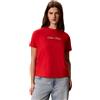 Calvin Klein T-Shirt da Donna SS Classic Script Bicolore TEELV047G804G SS Classic Script Two Tone Tee, Sequoia invecchiata, L