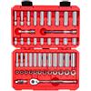 TEKTON Set di chiavi a bussola e cricchetto a 6 punte da 3/8", 46 pezzi (5/16-3/4", 8-19 mm) | SKT15301