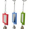 Opemg 1Pc Colore Casuale Pet Bird Specchio con Campana Interattivo Pappagallo Giocattoli per Pappagallo Parrocchetti Conuri, Forniture per Animali Domestici