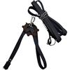 Generic Guinzaglio per tartarughe, resistente, per interni ed esterni, comodo accessorio per rettili con design robusto (nero, 45 cm)