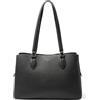 David Jones - Borsa a mano grande da donna con tracolla in pelle PU | Tote con manico lungo, formato A4, borsa a 3 scomparti, lezioni di scuola e lavoro quotidiano città classica elegante