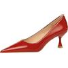 EXECAB Décolleté con Tacco per Donna Punta a Punta in Pelle Slip On Punta Chiusa Tacchi Bassi Comode Scarpe Eleganti Casual