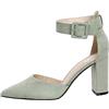 Rio Fiore Scarpe con Tacco, Décolleté Donna, Nere/Bianche/Verde/Rosa/Blu/Lila/Beige/Menta/Fucsia/Rosso, 8.5 cm Tacco Largo, Slingback, Ecopelle/Ecopelle Scamosciato, Cinturino sul Retro, 2062A