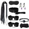 Amorphilia Set sportivo in nylon nero da 8 pezzi, leggero e confortevole, ideale per l'allenamento nel tempo libero, dotato di una cintura morbida ed elastica, perfetto per la pratica dello yoga