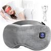 GOMETY Maschera per gli occhi riscaldata a 3 livelli di calore, maschera per gli occhi riscaldata senza fili, occhiali riscaldati, maschera per gli occhi calda con timer, ricaricabile, rimovibile, lavabile
