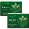 Natsabe 2x Erbamea - Integratore TEA TREE - 30 capsule - Con Semi di Pompelmo e zinco, vie respiratorie, Sistema immunitario - Pacchetto da 2 confezione da 30 compr. + in OMAGGIO 2 Tisane Funzionali Viropa