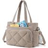 bagsmart Borsa per il pranzo da donna, grande contenitore per il pranzo, borsa termica con tasche multiple, trapuntata, borsa per il lavoro e gli esterni