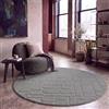 Paco Home Tappeto Soggiorno Camera-Da-Letto Pelo-Alto Scandinavo Boho Stile Geometrico Astratto Tinta-Unita Soffice 3D - 160 cm rotondo Grigio