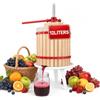 HENGMEI 12L Pressa per frutta Torchio a cricco Spremiagrumi meccanico per Fare Succo, Sidro e Vino