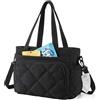 bagsmart Borsa per il pranzo da donna, grande contenitore per il pranzo, borsa termica con tasche multiple, trapuntata, borsa per il lavoro e gli esterni