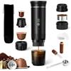 Gubbett Macchina da caffè portatile da viaggio,Per campeggio, ufficio,la casa,auto | Riscaldamento rapido 3 in1,Con caffè macinato e capsula NS,20bar,Consente di preparare più tazze di caffè espresso alla volta