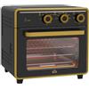 HOMCOM Mini forno con ricircolo d'aria, 20 l, teglia, 1400 W, metallo | Griglia per briciole, friggitrice ad aria calda da 90 °C a 230 °C, 5 modalità, cestino per friggere, 60 minuti Timer