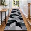 TUKDAK Tappeto boho per corridoio, 80 x 300 cm, colore nero