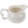 Cabilock Lattiera in Ceramica Bianca, Bricchetto Latte Rotondo | 1 Pezzo, Capacità Moderata, Facile da Pulire, per Latte e Salse, Stile Semplice ed Elegante