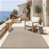 the carpet Mistra - tappeto moderno per interni ed esterni, perfetto per il soggiorno, la camera da letto o la terrazza, resistente alle intemperie, durevole e facile da pulire, Beige, 80 x 200 cm