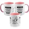 United Labels The Peanuts - Tazza Snoopy, in ceramica, 320 ml, colore: Rosa e Bianco