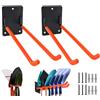 xiruiubao Ganci Garage,2 Pezzi Porta Attrezzi da Parete con Viti,Elevata Capacità di Carico Antiruggine Organizer Garage,Filo Metallico Rinforzato da 9,8 mm Ganci Muro per Tubi Flessibili Corde Scope Pale