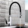 FZHLR Flessibile Rubinetto Della Cucina Del Rubinetto Pull Out Kitchen Sink Faucet Calda E Fredda Rubinetto Da Cucina Cromo/Nichel Della Spazzola Del Rubinetto Piattaforma Montata, Cromo