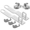 DOITOOL Cursori per Cerniera per Valigie e Borse, 2 Set Argento | Design a Blocco Incassato, Lega di Zinco Spazzolata, 6,00x1,10x0,80cm, Uso Quotidiano