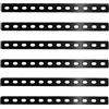Xingwenhao 6 Pz Piastra di Giunzione Piana con 12 Fori, Nere, 307 x 24 mm | Staffe Piatte Lamiera Forata, Piastra di Fissaggio, Staffe Perforate Connettore, Lastrina di Giunzione Piatta per Legno