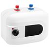 KLOOLIVE Scaldacqua elettrica da 6 l, 1500 W, 220 V, scaldabagno elettrico, temperatura 30 - 65 °C, piccolo scaldabagno IPx4, impermeabile per lavandino, bagno, 32,5 x 23 x 23 cm