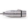 Nedis XLR 3-Spillo Femmina A RCA Maschio Nichel Placcato Dritto XLR Adattatore, Nero