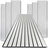 eacommerce Pannello in PVC con Doghe effetto Legno Rivestimento Murale 30x120 conf. 10 Pezzi (Bianco)