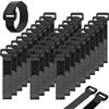 AIRUEEK 30 Pezzi Fascette a Strappo Riutilizzabili 15cm x 20mm, Cinturini per Cavi con Fibbia in Plastica, Fasce in Nylon Larghe per Gestione Cavi USB, Auricolari e Piccoli Elettrodomestici - Nero