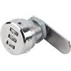 Rengue Serratura a codice 3 cifre in acciaio inox con 1000 combinazioni, per armadietti spessore 0.6-23 mm senza viti