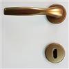 FIP Coppia Maniglia Hoppe per porte interne Milano satinata alluminio moderna (alluminio Bronzo) (Alluminio Bronzo)