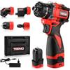 TEENO Brushless 18 V 25+3 Coppia Multifunzionale Kit Trapano avvitatore senza fili a percussione 45 Nm, 4 in 1 con 2 batterie 2,0 Ah, 2 velocità, LED