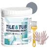 Generico Premium Tile & Tub Refinishing Paint Kit, Easy to Use White Tub and Tiles Refinishing Kit with Tools, Quick-Dry Water-Based Tile & Tubs Refinishingpaint for Showers Sinks Countertops (light gray,500g)