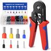 Leseed 0.25-10 mm² Pinza Crimpatrice con 1800 Capicorda Elettrici | Crimpatrice Capicorda Autoregolante per Filo Elettrico, per Installazione Auto Elettrica e Fai-da-te