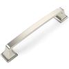 Amerdeco 6 pezzi Maniglie per Mobili da Cucina Distanza fori 160mm Nichel satinato spazzolato Maniglie cucina armadietti in acciaio Lega di zincoper mobili da cucina per mobili