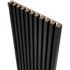 MEBANO. Pannelli Acustici Su Piastra Bianca 4 Pezzi 240x18,5 cm Nero Pannelli Decorativi In MDF Rivestimento Pareti Legno Per Soggiorno