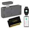 eLinkSmart Serratura elettronica per cassetto, NFC, RFID, eLinkSmart senza chiave, applicazione Bluetooth, sicurezza per bambini nascosta, grigio, per camuffamento liquore, dispensa