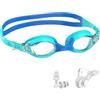 Seaflar Occhiali Nuoto Bambini da 3 a 14 anni, Anti-Fog con Visione Chiara | Protezione UV Guarnizione in Silicone, Piccolo Telaio Occhiali da Nuoto Unisex per Bambini
