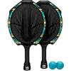 Waboba Slingair - Set di gioco da pagaia, gioco di pesca e lancio con racchette in rete elastiche, gioco con palla per interni ed esterni, include 2 racchette e 2 palline