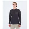 Hurley Felton Thermal Crew LS Maglietta Uomo