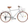FabricBike Southken - Bicicletta da passeggiata classica 28, bicicletta retrò, 7 V, portabagagli, manubrio e sella regolabile.