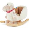 KG Bieco Dondolo animale Bieco in peluche con pecorelle | dondolo per bambini con cintura di sicurezza | dondolo per bebè | dondolo per bambini | dondolo animale per cameretta | dondolo per bebè da 9 mesi | cavallo a dondolo in legno