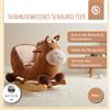 KG Bieco Cavallo a dondolo Bieco in peluche Calimero 60cm | dondolo per bambini con imbracatura di sicurezza | altalena per bambini | dondolo per bambini | dondolo per animali per bambini | dondolo per bambini da 9 mesi | cavallo a dondolo in legno