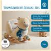 KG Bieco Bieco peluche a dondolo orso polare Lars | 60 cm | sedia a dondolo per bambini con imbracatura di sicurezza | dondolo per bebè | dondolo per bambini | dondolo per animali per bebè | dondolo per bebè da 9 mesi | cavallo a dondolo in legno