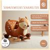 KG Bieco Bieco peluche cervo animale a dondolo Lina, 60 cm | sedia a dondolo per bambini con cintura di sicurezza | dondolo per bebè | dondolo per bambino | dondolo animale per bebè | dondolo per bebè da 9 mesi | cavallo a dondolo in legno
